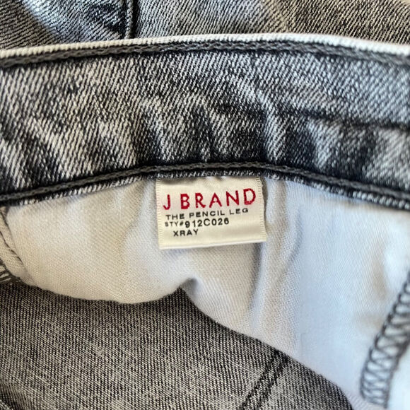 J Brand The Pencil Leg Grey Denim Jeans Low Rise Women's 28 - Irregular - Picture 5 of 7